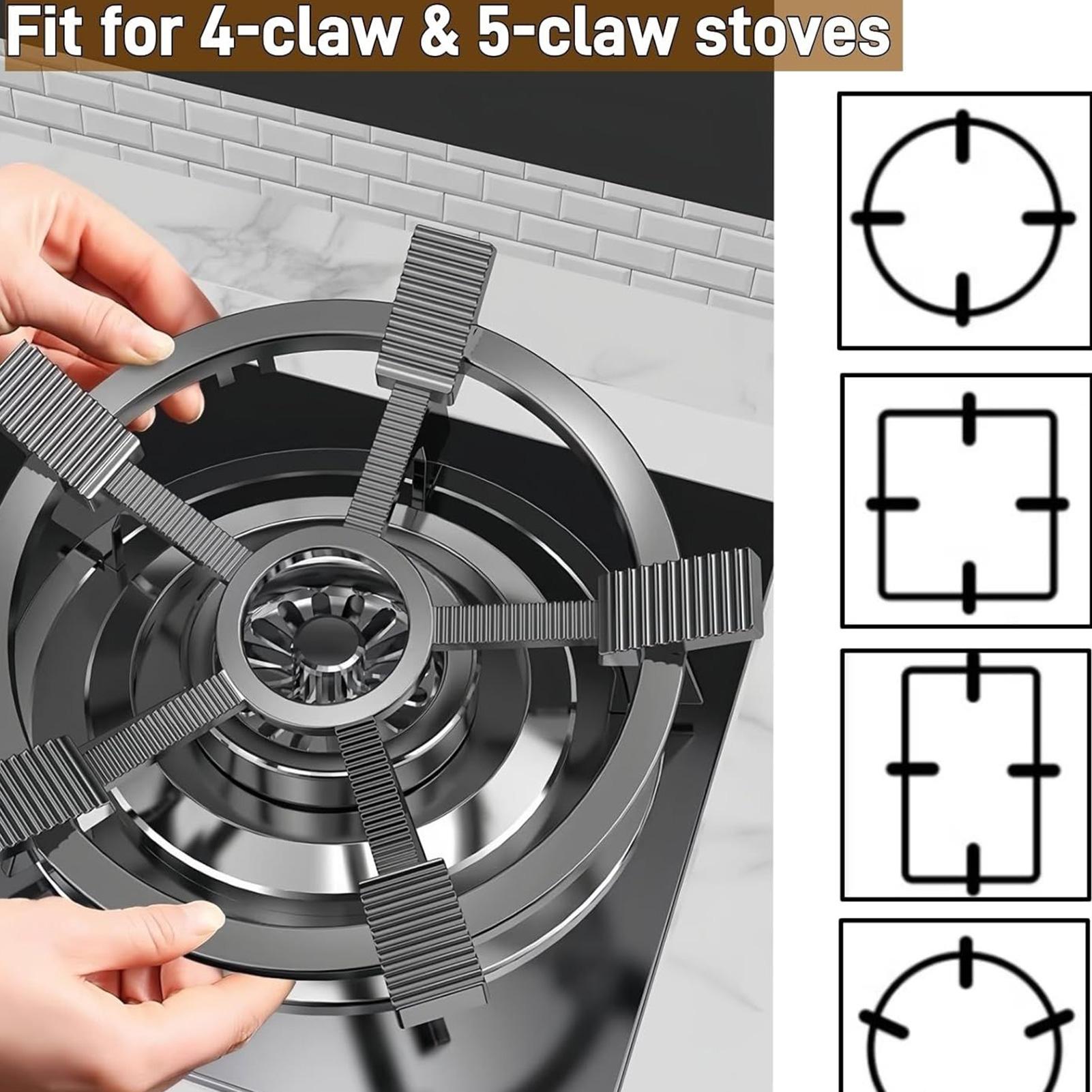 Camping Cooking Ring - Herdring-Herdständer mit rutschfesten Krallen, Topfständer für