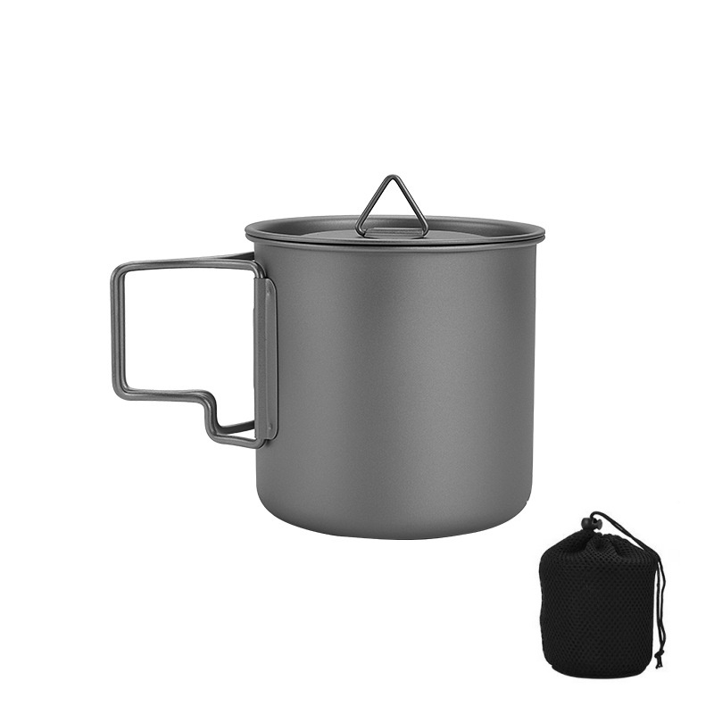 Camping Cooking Rack - Titan-Campingbecher mit klappbarem Griff, leichter, tragbarer