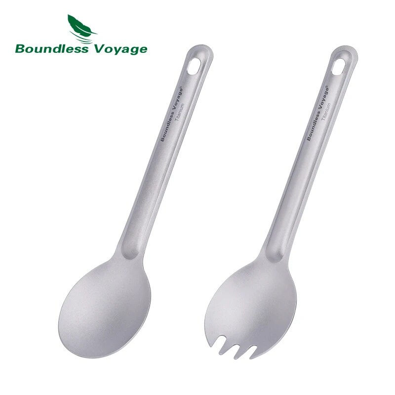 Camp Spork Set - Grenzenlose Reise Titan Besteck wieder verwendbare