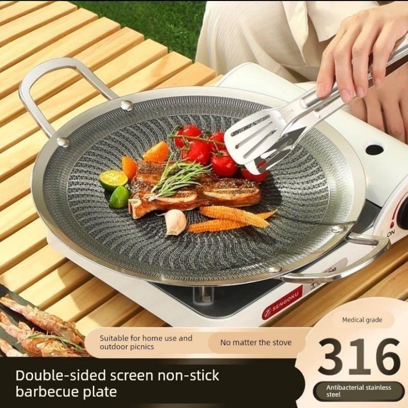 Camping Cooking Fuel - 316 Edelstahl Multifunktionale Koch- und Grillpfanne