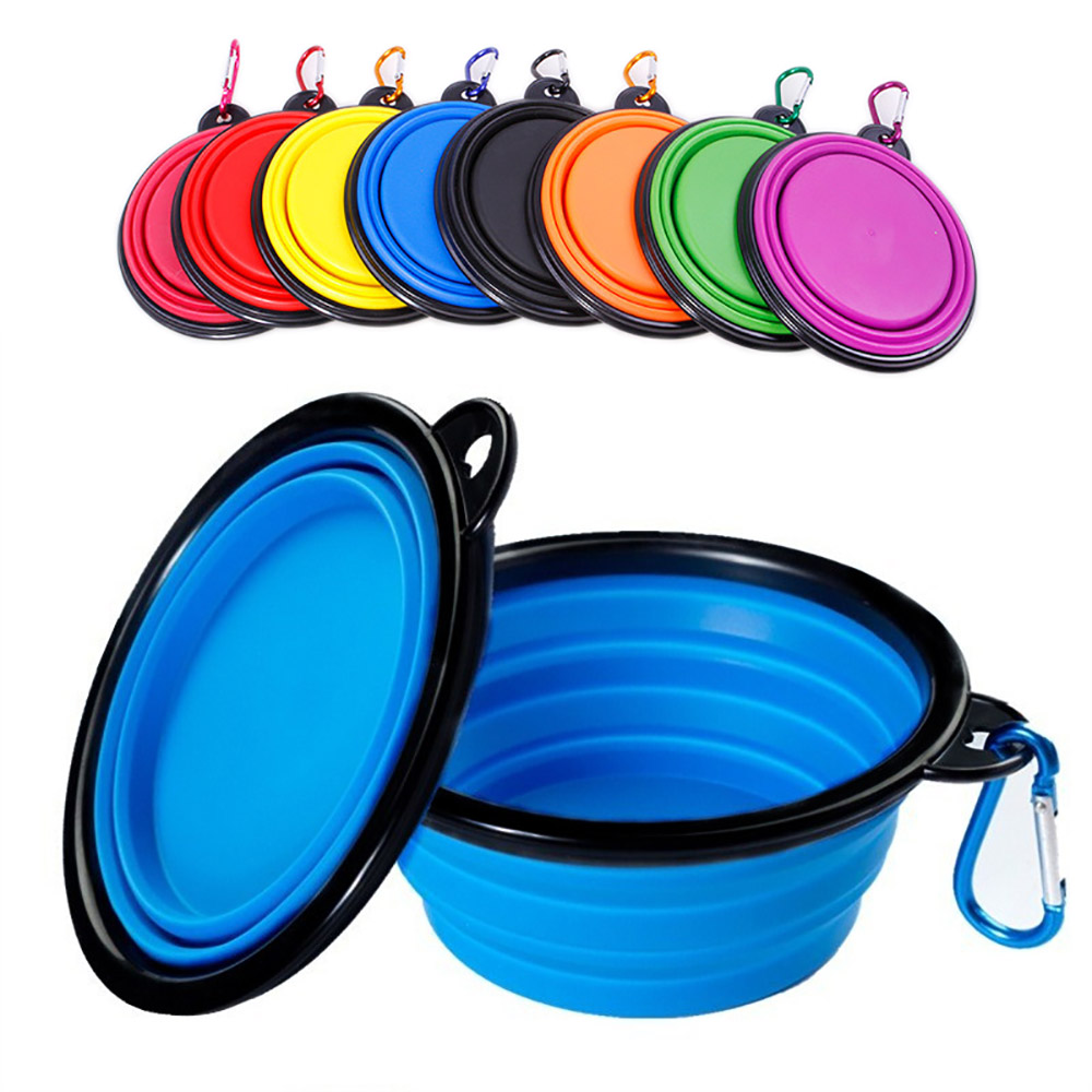 Camping Cooking And Eating - Zusammenklappbare Silikon-Hundefutter- und Wasserschüssel für Outdoor,
