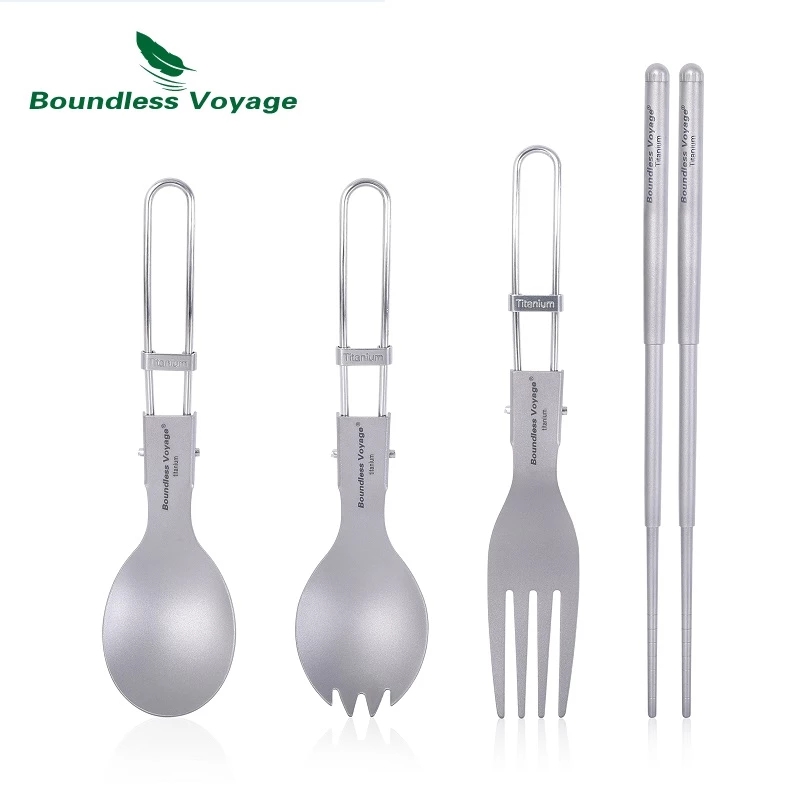 Camp Spork Set - Titan Camping Geschirr Tragbare Besteck Klapp