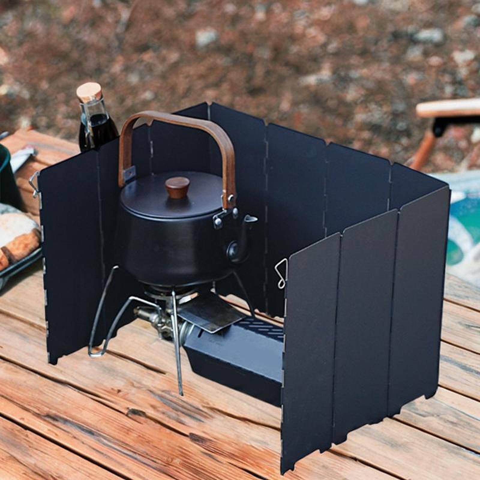 Camping Cooking Wind Blocker - Camping-Windschutz Tragbarer Faltbarer Outdoor-Windschutz Campingkocher-Windschutz Kochausrüstung