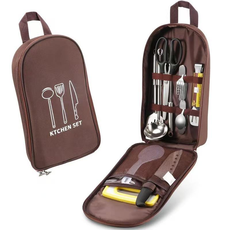 Camping Cooking Utensils Storage - Camping-Utensilien-Organizer-Tasche, tragbare Aufbewahrung für Kochutensilien im
