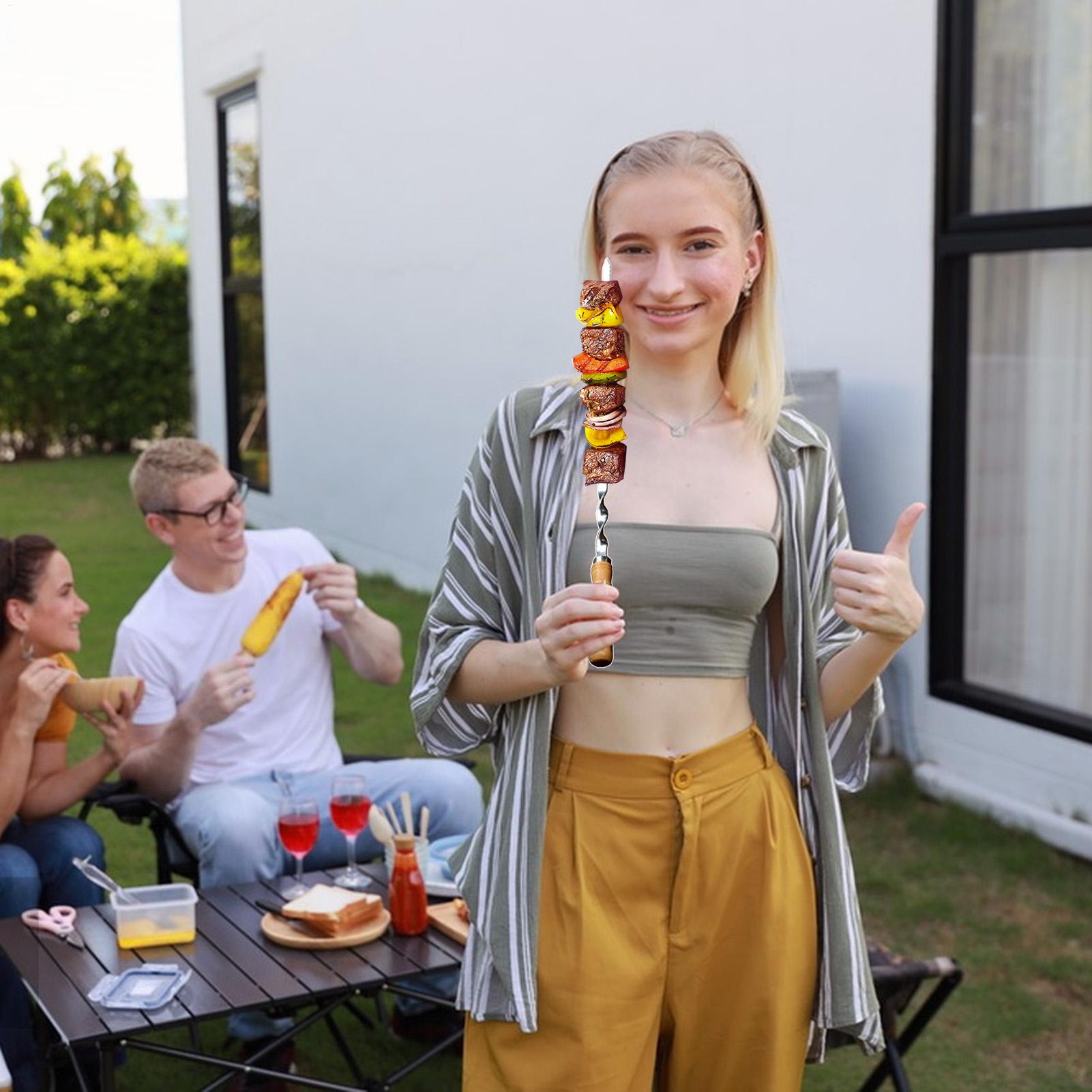 Camping Cooking Vegetables - Grillspieße aus Metall, Grillspieße, 6 Stück,