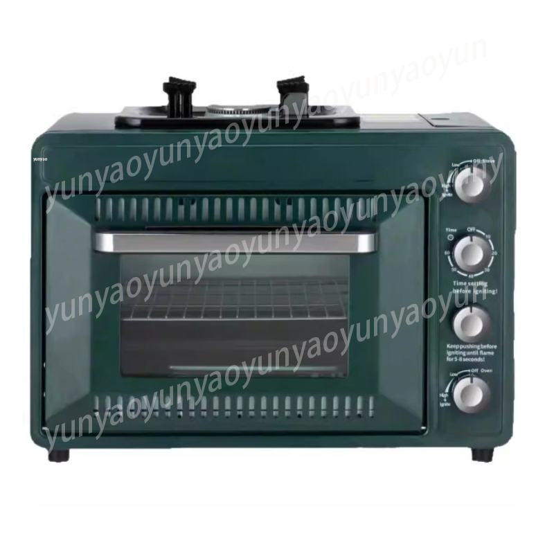 Camping Cooking Ovens - 2-Schichtiger Tragbarer Camping-Ofen, Multifunktionaler Gasgrill und
