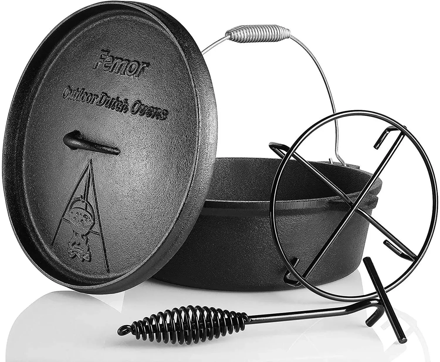 Camp Dutch Oven Cast - Femor Dutch Oven Gusseisen 5,8L Dutch