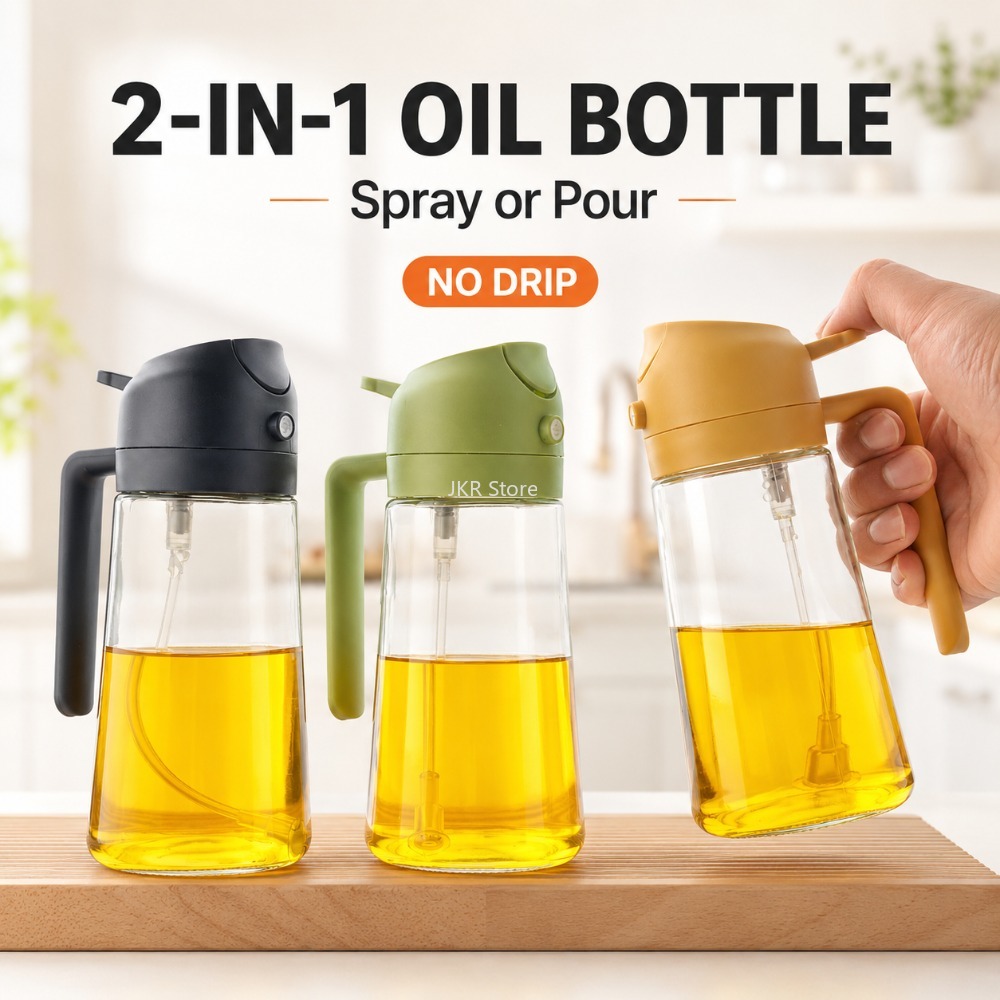 Camping Cooking Area - 2-in-1 Olivenöl-Sprühflasche mit großem Fassungsvermögen, Sprüh-