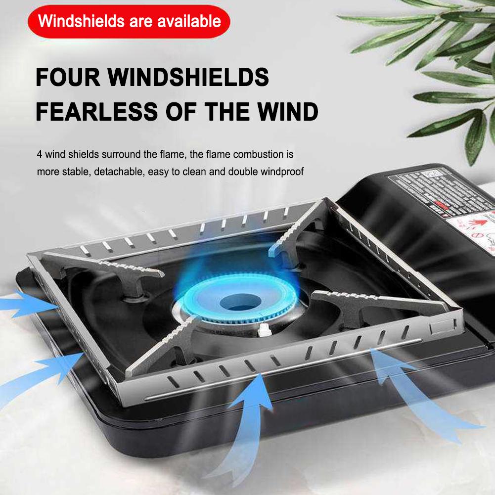 Camping Cooking Wind Blocker - Campingkocher-Windschutz, abnehmbarer Edelstahl-Windschutz für Gaskocher, tragbares
