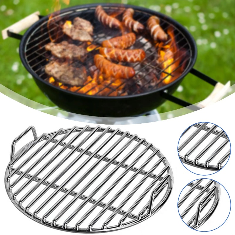 Camping Cooking Rack - BBQ-Gitter, Ersatz-Grillroste, rundes 40-cm-Grillgitter aus Gusseisen,