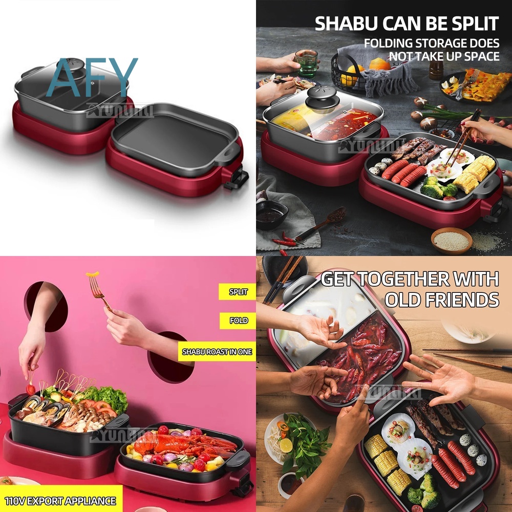 Camping Cooking Hot Plate - Tragbarer Elektrischer Hotpot-Grill für Zuhause und