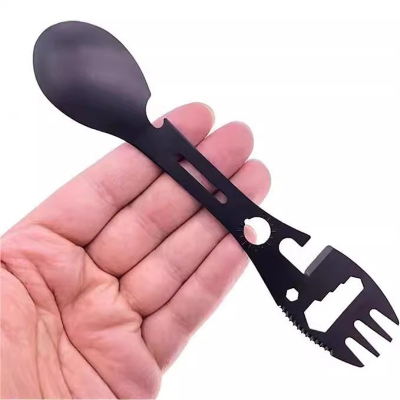Camp Spork Set - Camping-Spork 10-in-1 Outdoor-Überlebensbesteck-Set Multifunktionaler Löffel Gabel