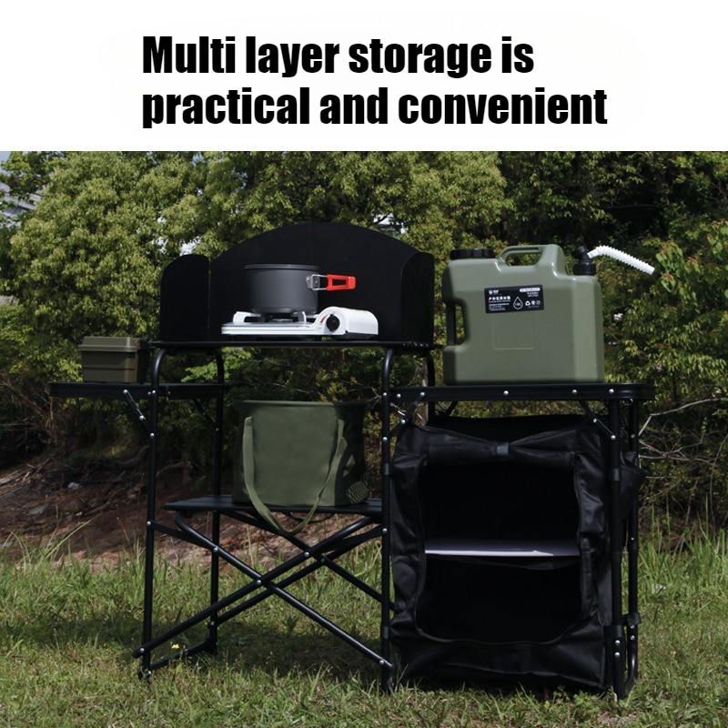 Tragbarer Camping-Klappschrank – Camping Cooking Bench Bewertung und Preis