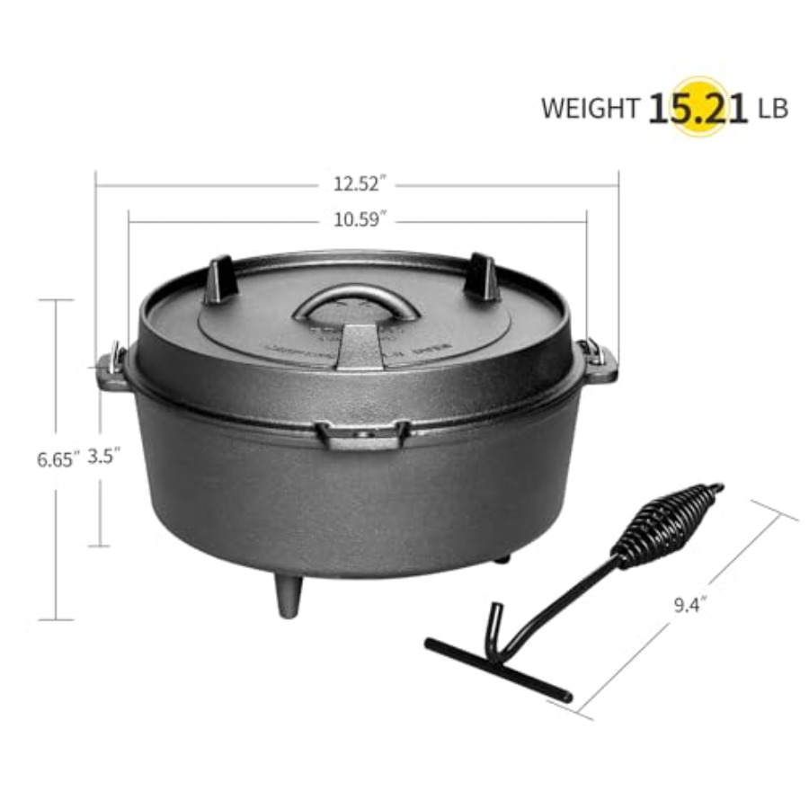 Vorgefertigter Gusseisen-Dutch – Camp Dutch Oven Cast Bewertung und Preis