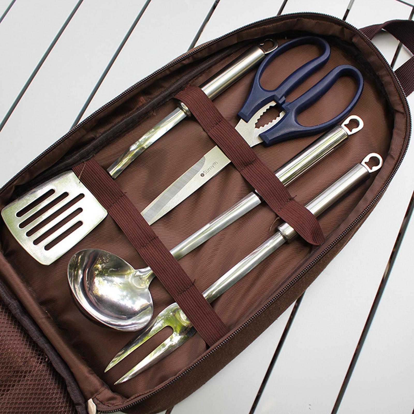 7-teiliges Camping-Küchenutens – Camping Cooking Set With Bag Bewertung und Preis