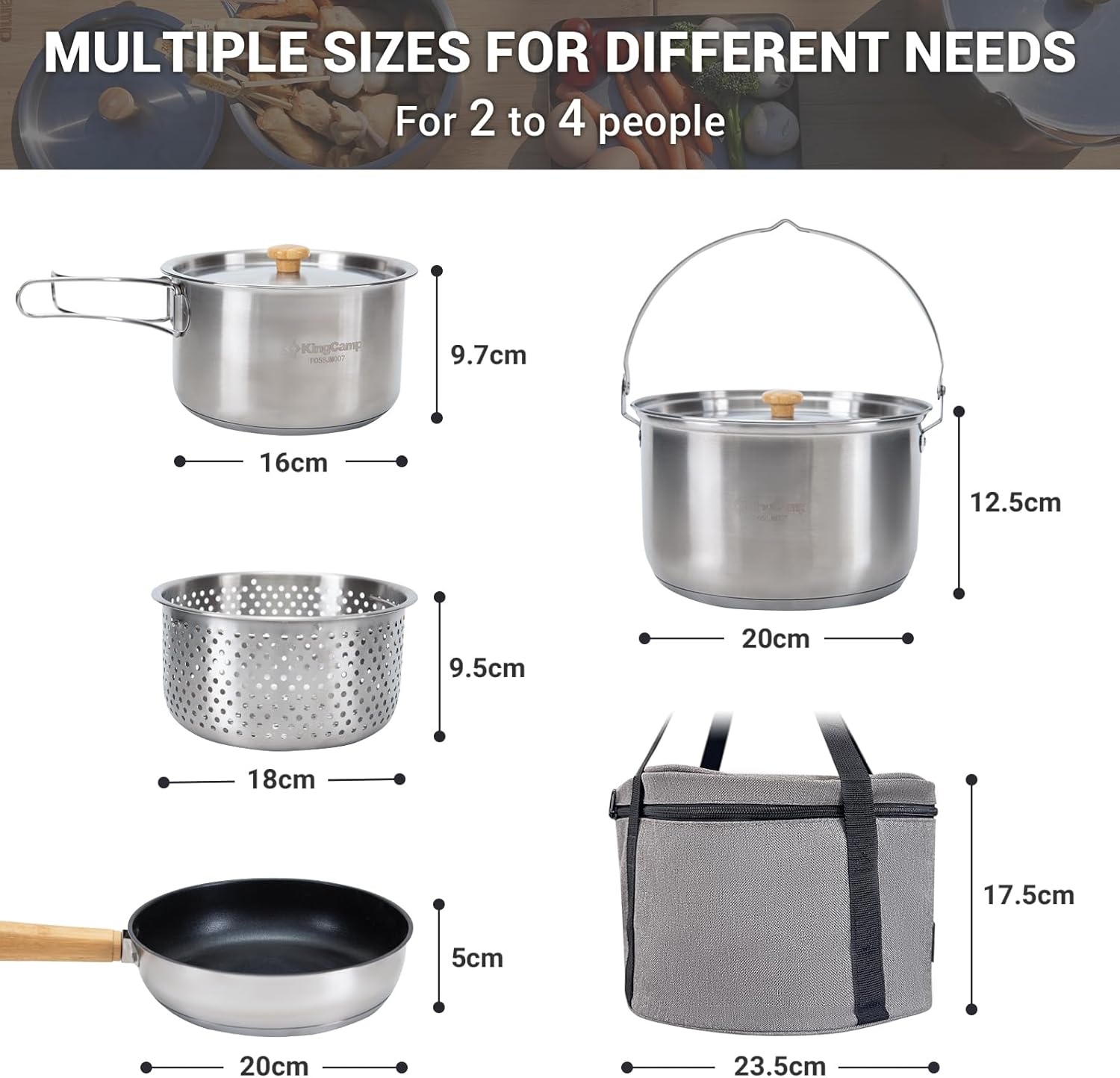 304 Edelstahl Camping-Kochgesc – Camping Cooking Set With Bag Bewertung und Preis