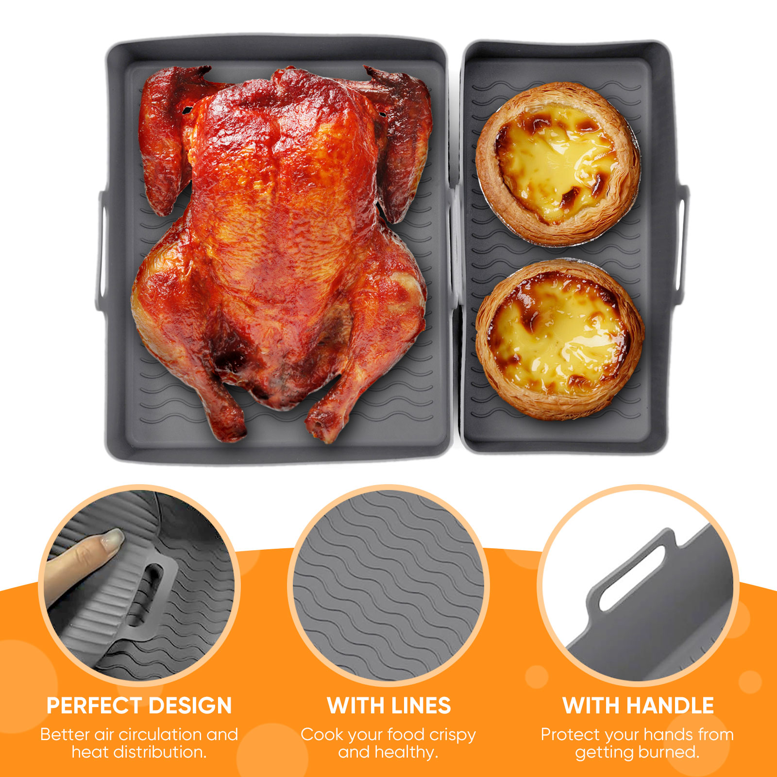 2 teile/satz Silikon Air Frite – Camping Cooking Mat Bewertung und Preis