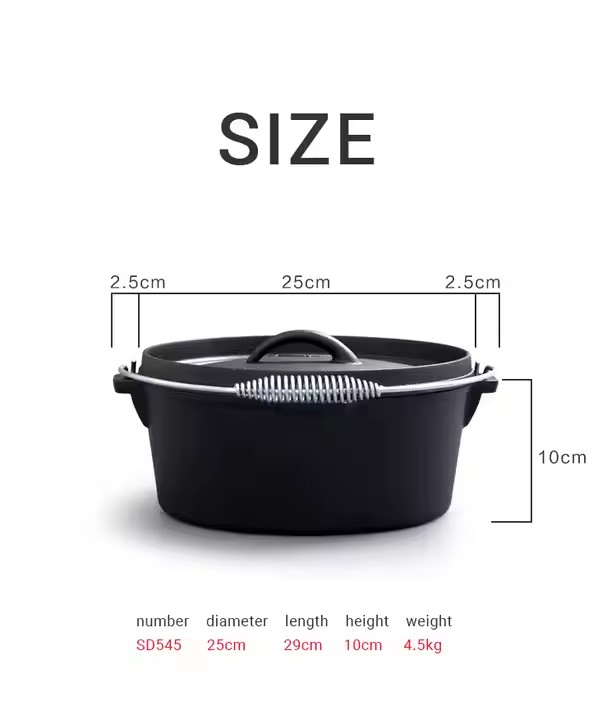 Niedlicher Topf aus Gusseisen, – Camp Dutch Oven Cast Bewertung und Preis