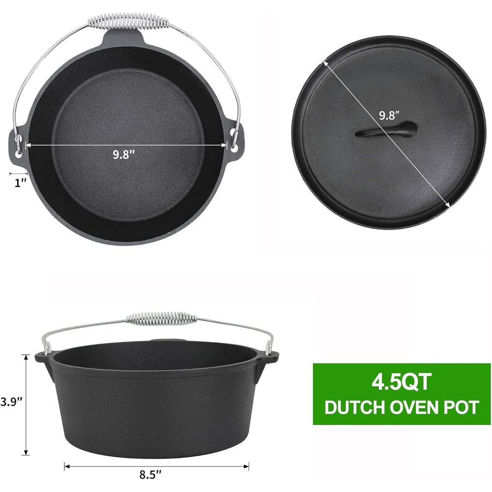 8-teiliges Vorgefertigtes Guss – Camp Dutch Oven Cast Bewertung und Preis