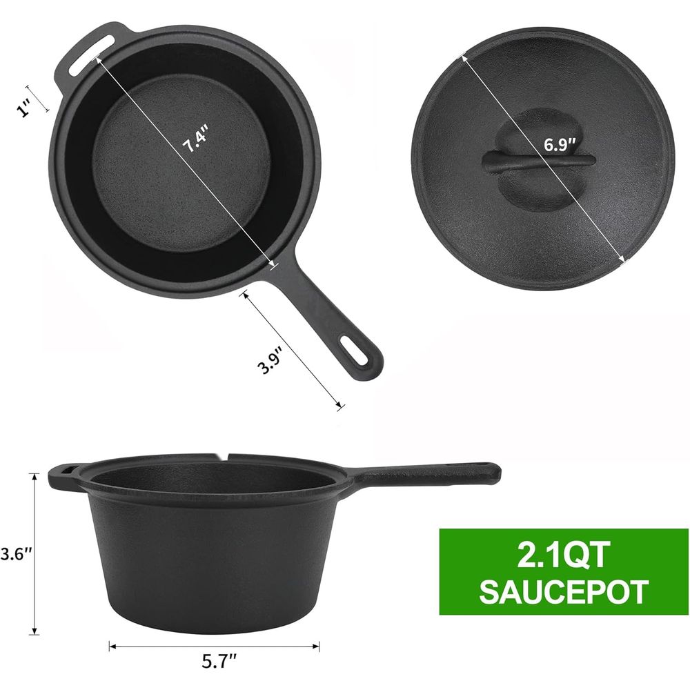 8-teiliges Vorgefertigtes Guss – Camp Dutch Oven Cast Bewertung und Preis