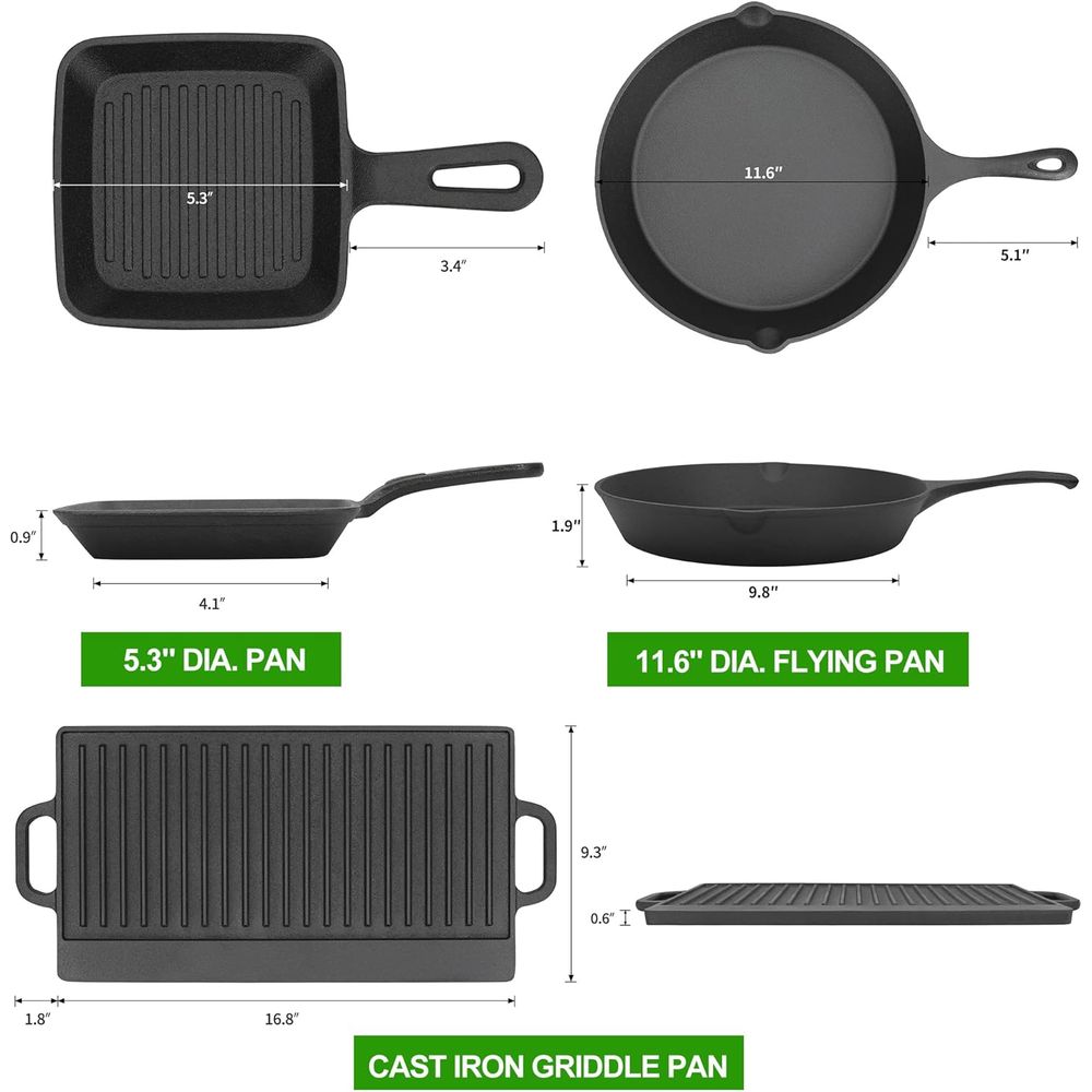 8-teiliges Vorgefertigtes Guss – Camp Dutch Oven Cast Bewertung und Preis